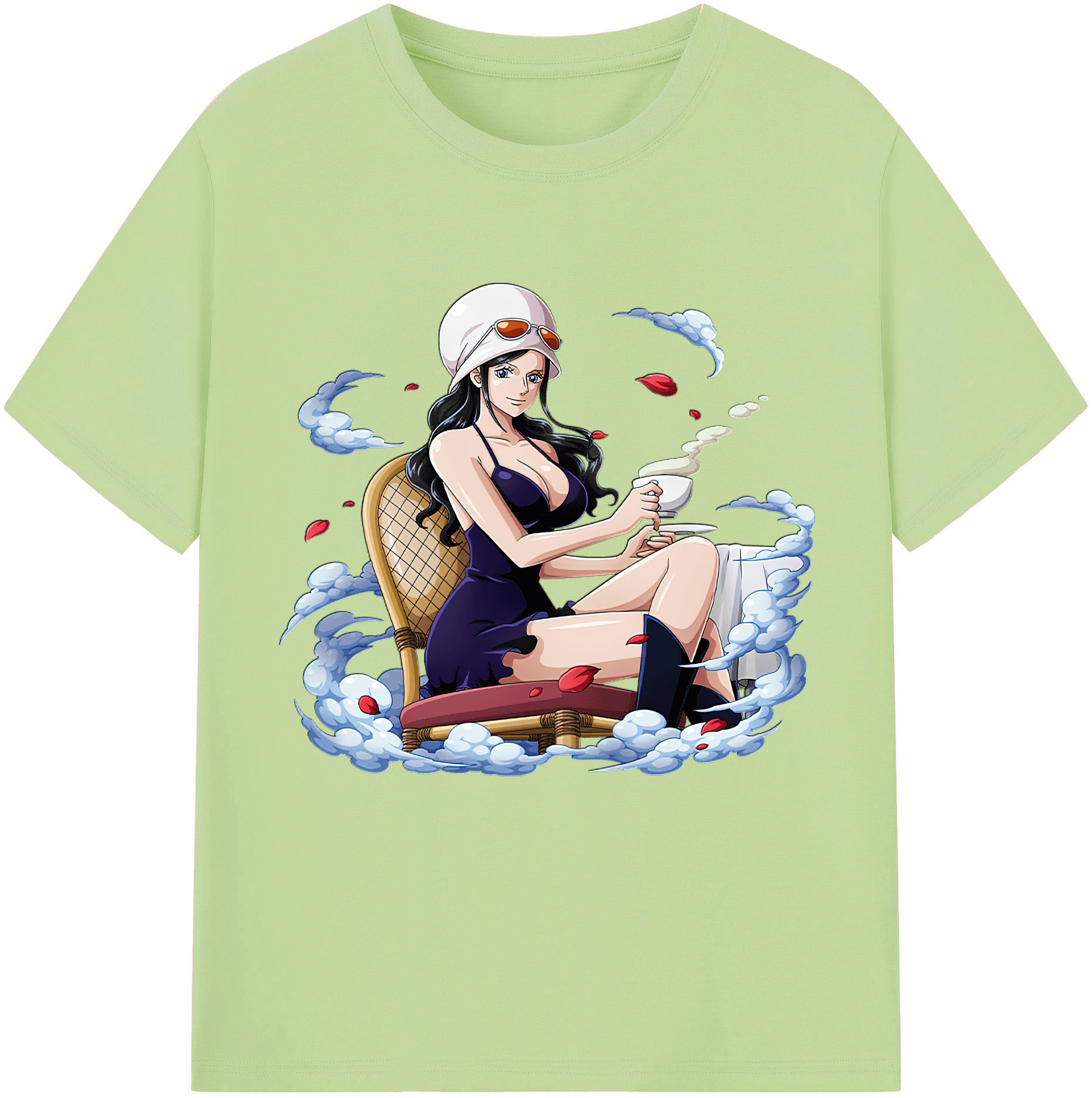 ワンピース ニコ・ロビン ONE PIECE Nico Robin 綿100％半袖Tシャツ（フロントプリント）